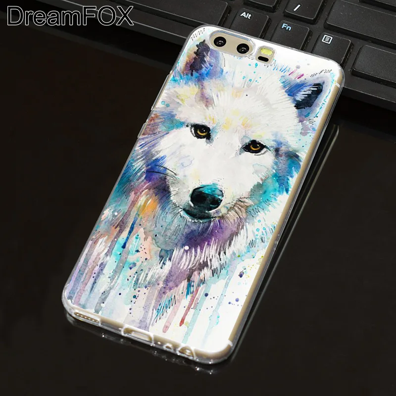 Мягкий силиконовый чехол из ТПУ DREAMFOX L611 Wolf And Lion для Huawei P8 P9 P10 Lite Plus 2017 Honor 8 Pro 9 6X |
