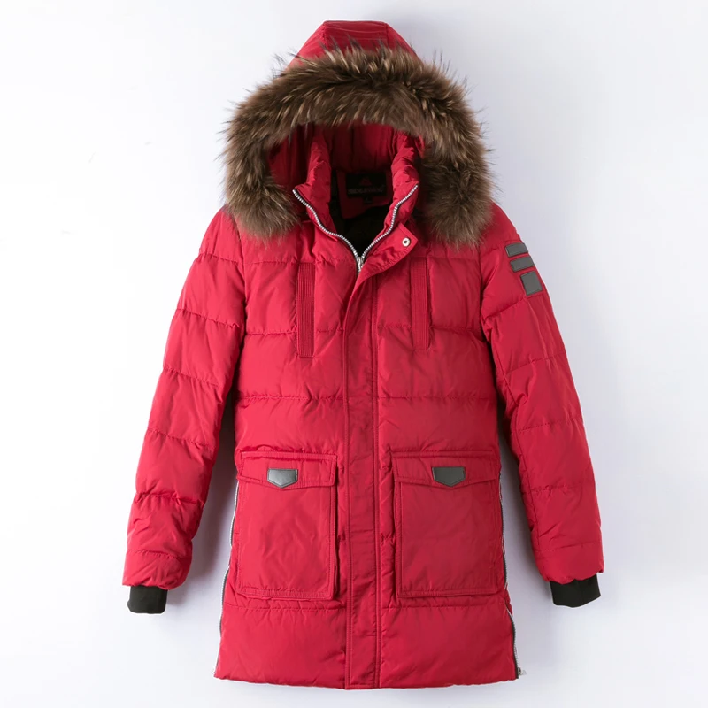 2016 Fashion Parka Coat Men Winter Jacket Men's Male Thickening 80% White Duck Down Down-Jacket Coats Plus Size | Мужская одежда