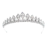 classic cz cubic zirconia pearl wedding bridal tiara diadem crown women party hair jewelry accessories ch10109