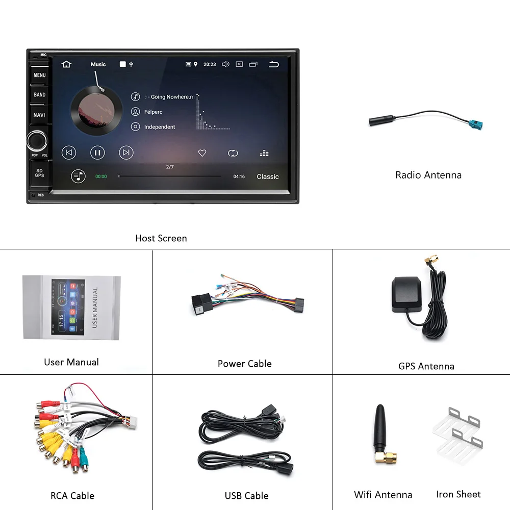 Hikity 2 din автомагнитола " сенсорный экран Авторадио Мультимедиа MP5 плеер ISO/Android зеркальная связь автомобиля стерео Поддержка резервная камера - Цвет: Only Radio