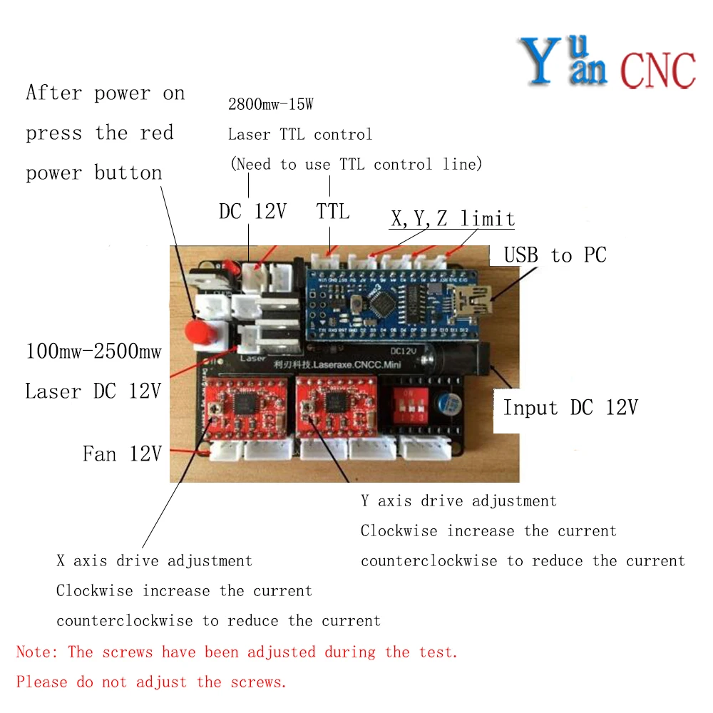 USB порт cnc гравировальный станок плата управления 2 оси лазерный | Инструменты