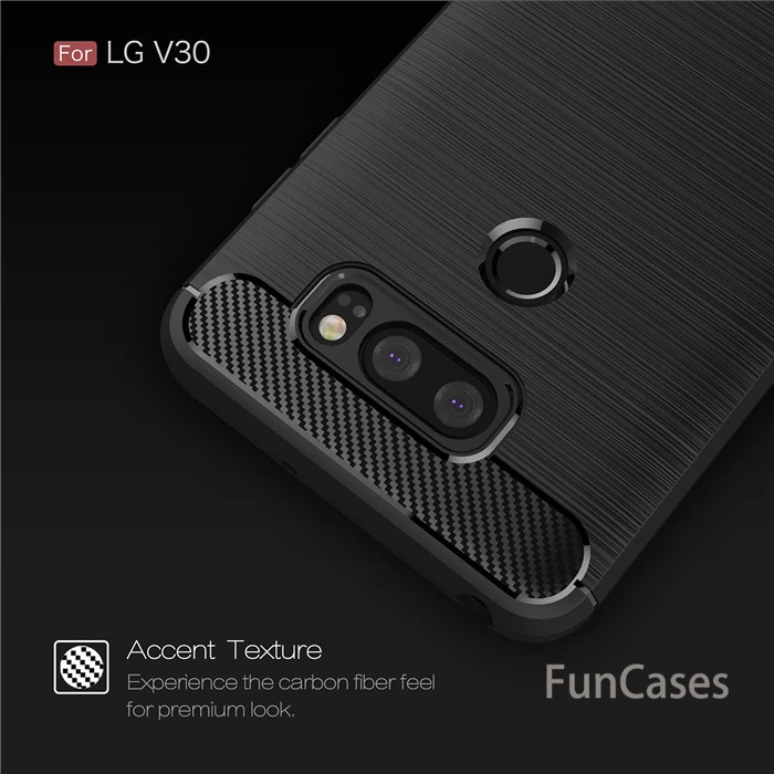 For LG V30 case Luxury Shockproof Slim Armor Carbon Fiber Soft TPU Drawing Phone Case Back Cover Silicone Bag | Мобильные телефоны