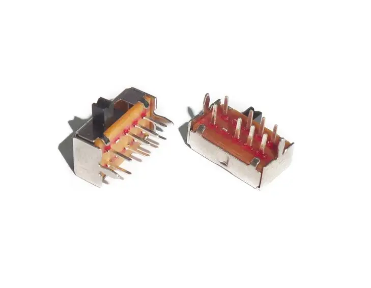 

20 шт. 2P3T 3 позиционный скользящий переключатель 3 Pin DC 50V 0.3A SK23D07