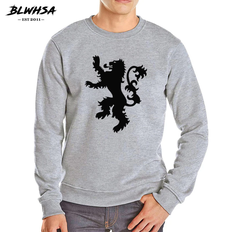 

Толстовка BLWHSA мужская с круглым вырезом, свитшот с капюшоном, повседневное утепленное пальто, дом Ланнистер из Горького камня, Осень-зима