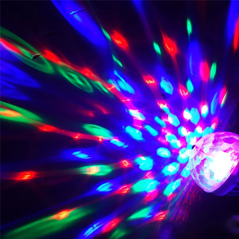 Красочная Автоматическая Вращающаяся мини-сценическая лампа E27 AC 85-260V Магическая