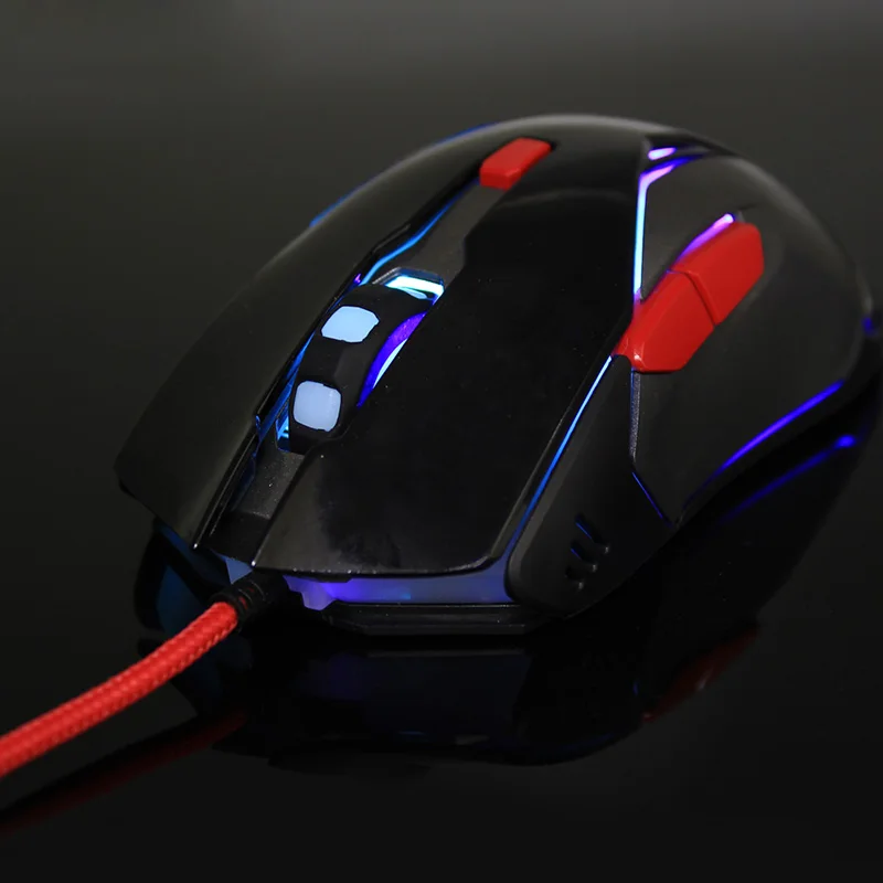 Игровая мышь проводные USB 6D кнопки DPI 4 режима 1 8 м светодиодная подсветка модная