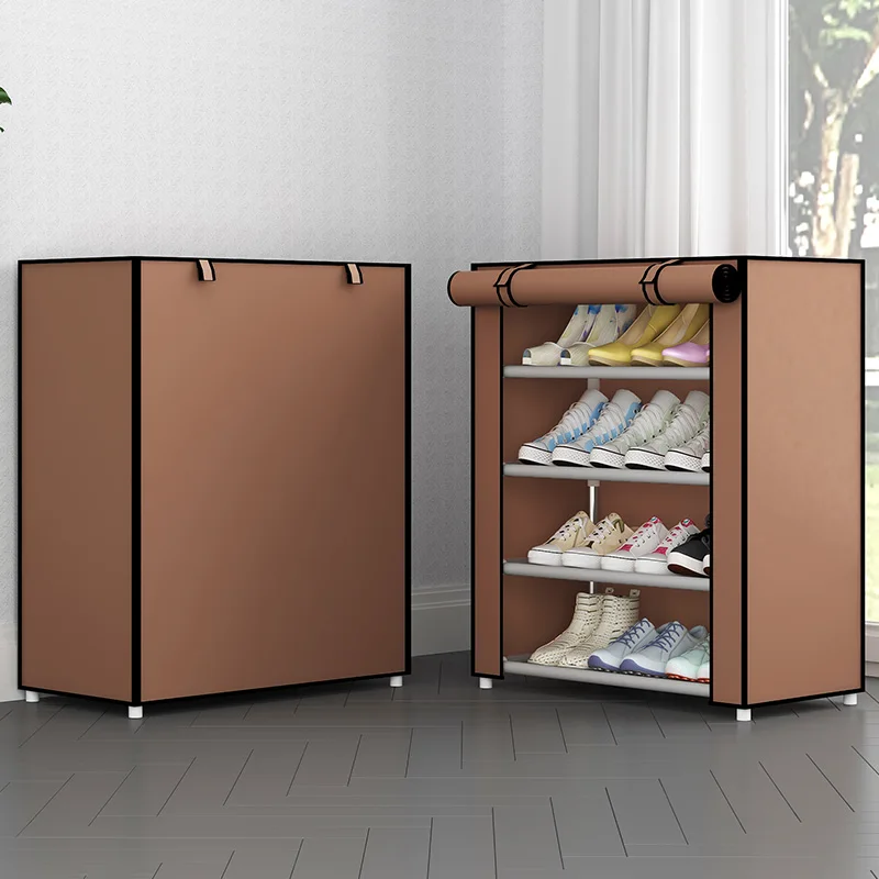 

Multi Layer Simple Shoe Rack Household Dust-proof Assembled Saving Space Shoes Organizer Storage Cabinet Shoes Shelf for Home