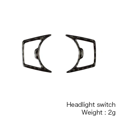 headlight switch Airspeed углеродного волокна фар переключатель рамка динамика для Ford Mustang наклейки для автомобиля-Стайлинг авто аксессуары - Название цвета: headlight switch