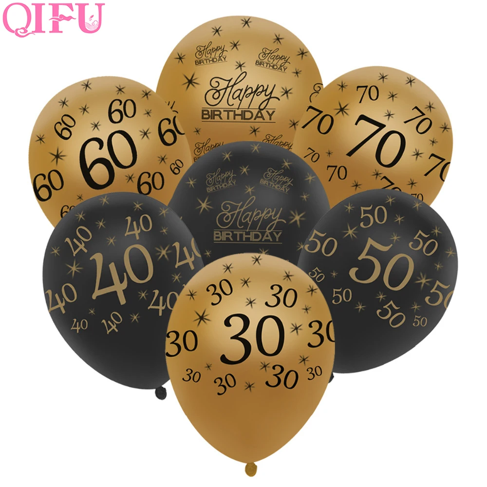 QIFU 30th воздушные шары 40th 50th ко дню рождения номер 60th 70th украшения товары для дня