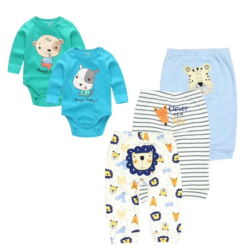 Kiddiezoom/комплекты одежды для малышей Детский Комбинезончик + штаны унисекс
