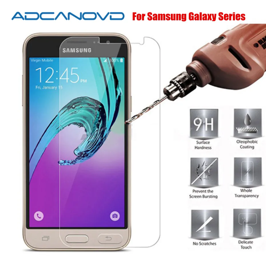 Tempered Glass For Samsung Galaxy J3 J5 J7 2017 2016 9H Screen Protector A3 A5 A7 protection Film | Мобильные телефоны и