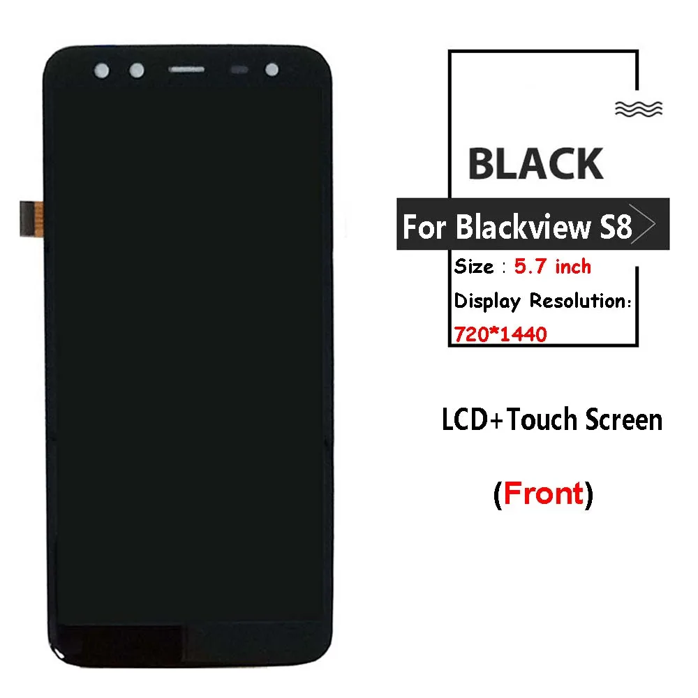 Протестировано для BlackView S8 ЖК-дисплей сенсорный экран сборка дигитайзер