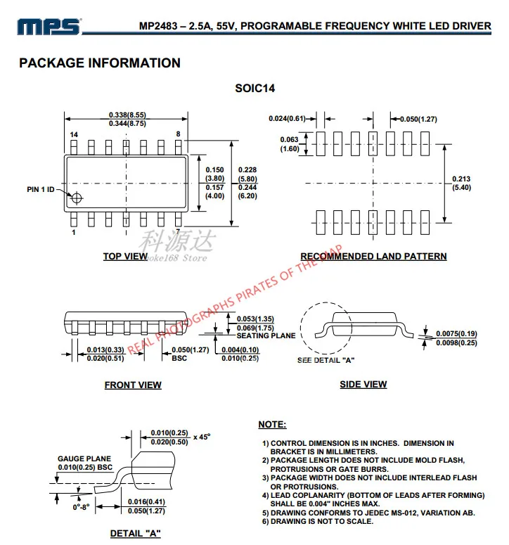 10 шт./лот MP2483DS SOP14 MP2483DS-LF-Z MP2483 ЖК-чип управления питанием | Электроника