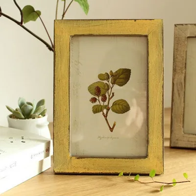 6-inch frame to do the old retro blue green orange fir hand-polished zakka grocery | Дом и сад