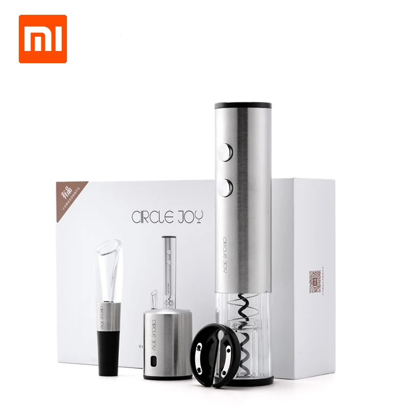 4 in 1 Gift Box Set Xiaomi Circle Joy электрическая открывалка для бутылок 4 в 1 Набор в подарочной коробке, 304 Нержавеющая сталь Упаковка Подарочная подходит для Семья встреч - Цвет: 4 in 1 Gift Box Set