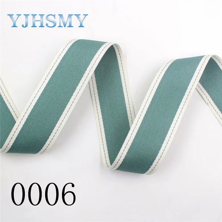 I-19712-1602 YJHSMY I-19712-1597, 10 ярдов/партия, 10/25/38 мм двухсторонняя двухцветная полосатая лента поделка бант повязка на голову подарочная упаковка МАТЕРИАЛЫ - Цвет: I-19712-1602