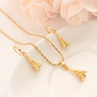amazing african tower jewelry set chain women nigerian wedding gold sweater chain necklace earring indian jewelry sets gifts
