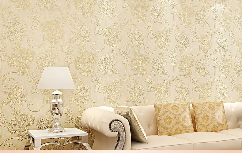 Cheng Shuo European wallpaper non-woven washing super thick cloud 3D stereo background bedroom living room | Обустройство дома