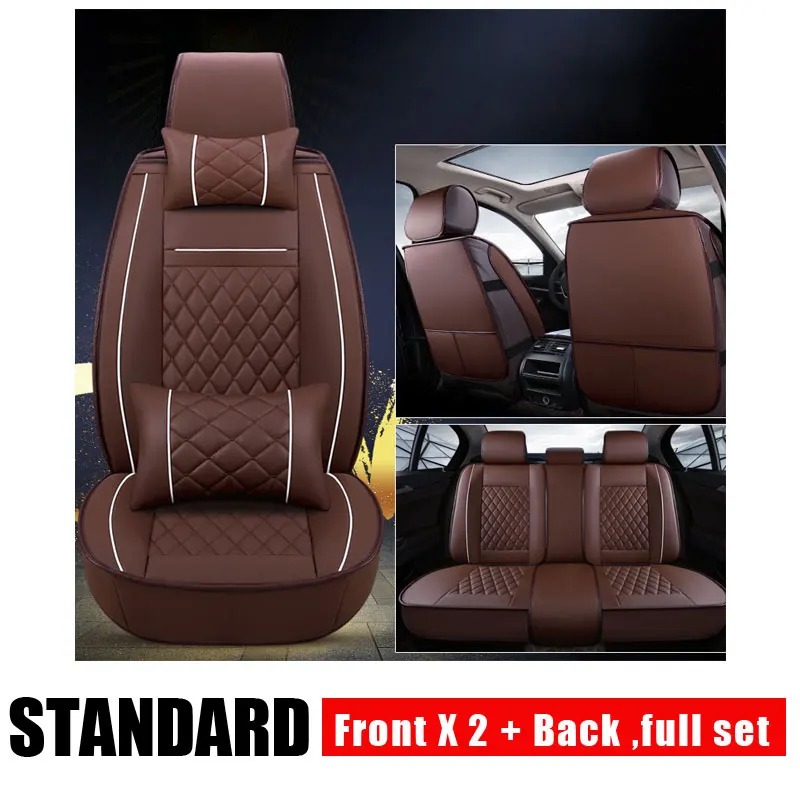 stard front and rear Чехлы для автомобильных сидений из искусственной кожи для mercedes benz E C Viano ML GLK GLA GLE GL CLA CLS S R A B CLK SLK автомобильные аксессуары чехол для автомобильного сиденья - Название цвета: stard front and rear