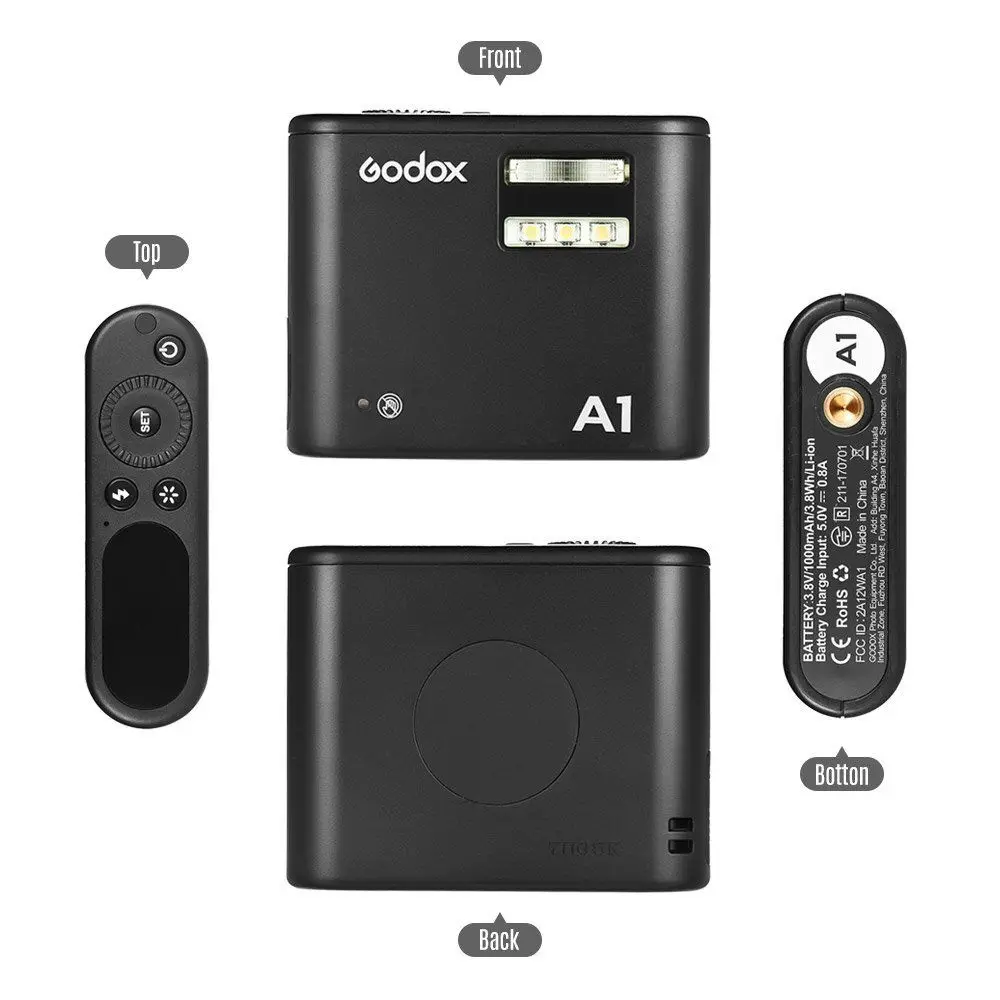В наличии Godox A1 система вспышки смартфона 2 4G беспроводной триггер постоянного