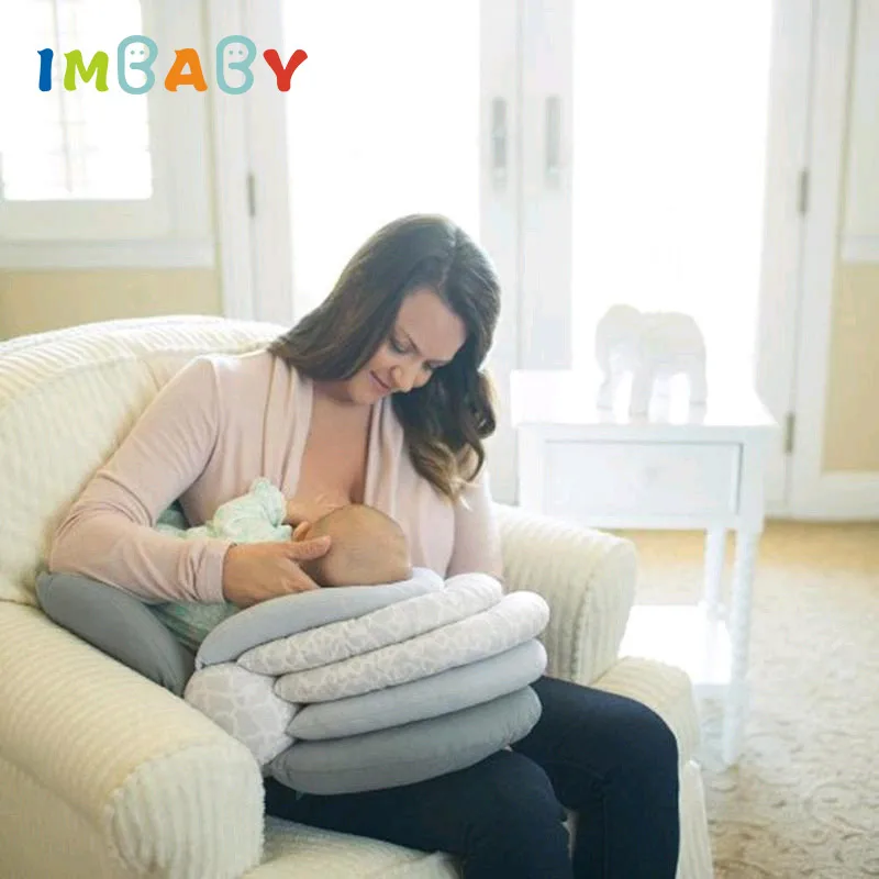 IMBABY подушка для грудного вскармливания для новорожденных, подушка для кормления ребенка, регулируемая высота, подушка для грудного вскармливания