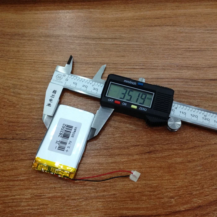 

Ultra thin battery 283562 3.7V polymer battery 800mAh MP3 GPS navigation data recorder