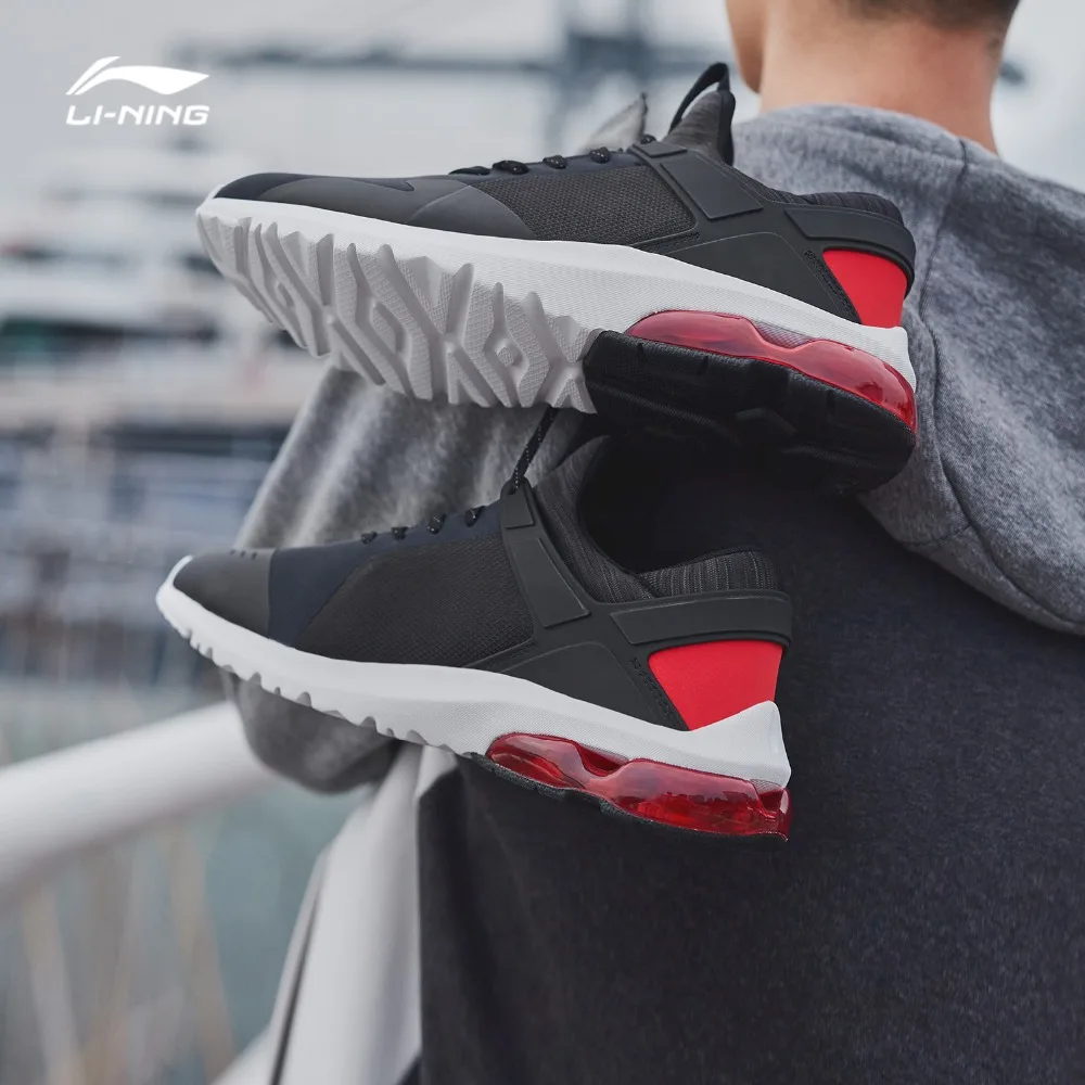 Li-Ning/мужская кожаная прогулочная обувь с подкладкой из легкой ткани удобная