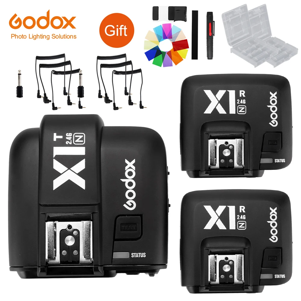Godox X1N TTL 2 4G беспроводной передатчик + x приемник комплект для Nikon D800 D3X D3 D2X D2H D1H D1X D700