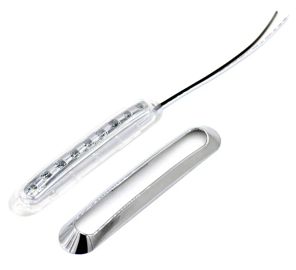 4X 6 7 &quotКрасный 9 SMD СВЕТОДИОДНЫЙ прозрачный объектив + хромированные кольца