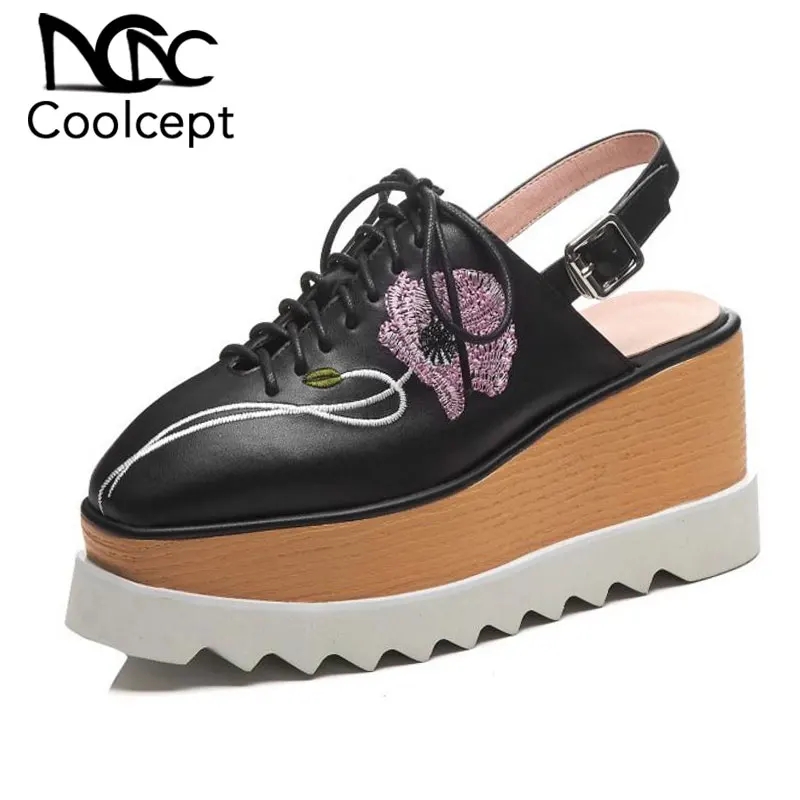 Женские босоножки CoolCept 2019 модная летняя обувь на платформе и высоком каблуке