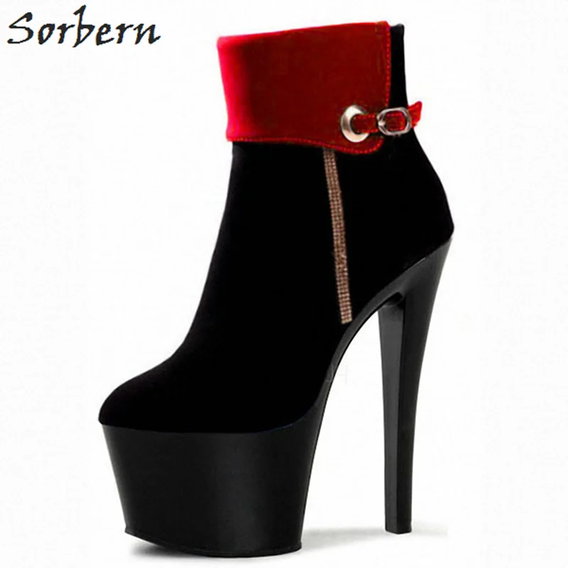 Sorbern/ботильоны из искусственной замши с боковой молнией и круглым носком обувь на