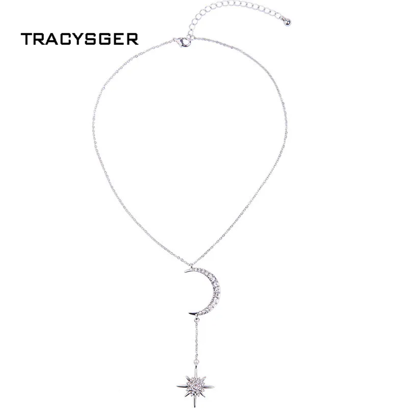 AB-xl01274d/tracysger/простые проложить звезда кулон с полумесяцем | Украшения и