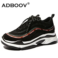 ADBOOV/женские кроссовки на платформе с высоким берцем; сезон осень-зима; растягивающиеся ботильоны с вязаным носком; обувь на толстой подошве без застежки