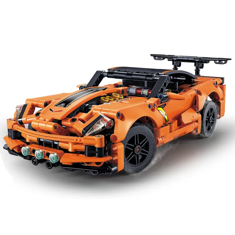 Technic Corvette ZR1 строительные блоки комплекты кирпичей классический создатель города модель детские игрушки для детей подарок