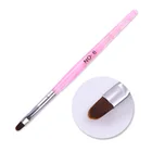 Розовая Акриловая кисть для рисования ногтей handel-гель-ручка, ручка для очистки пудры с круглой головкой и кепкой, инструменты для маникюра и дизайна ногтей