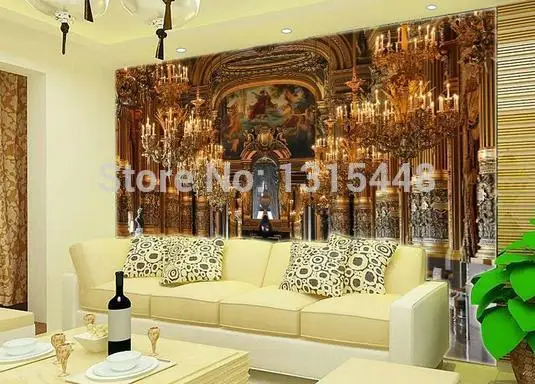 High Quality Competitive Price Hot Sale New 3D Wallpaper Custom Large Murals Golden Background wall Decoration Painting Style |
