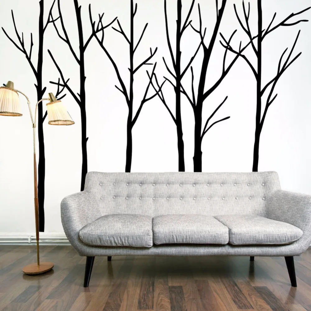 Simple Fashion Tree Branches DIY Art Home Decor Vinyl Living Room Sofa Background Wall Decals Large Size Stickers | Дом и сад