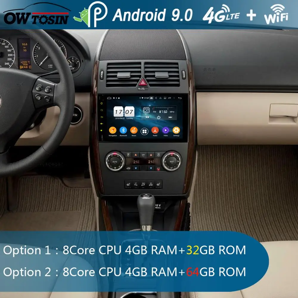 Автомобильный GPS-радиоприемник 9 &quotIPS 8Core 4G + 64G Android 0 для Mercedes Benz Sprinter B200 W245 W209 W169 A B