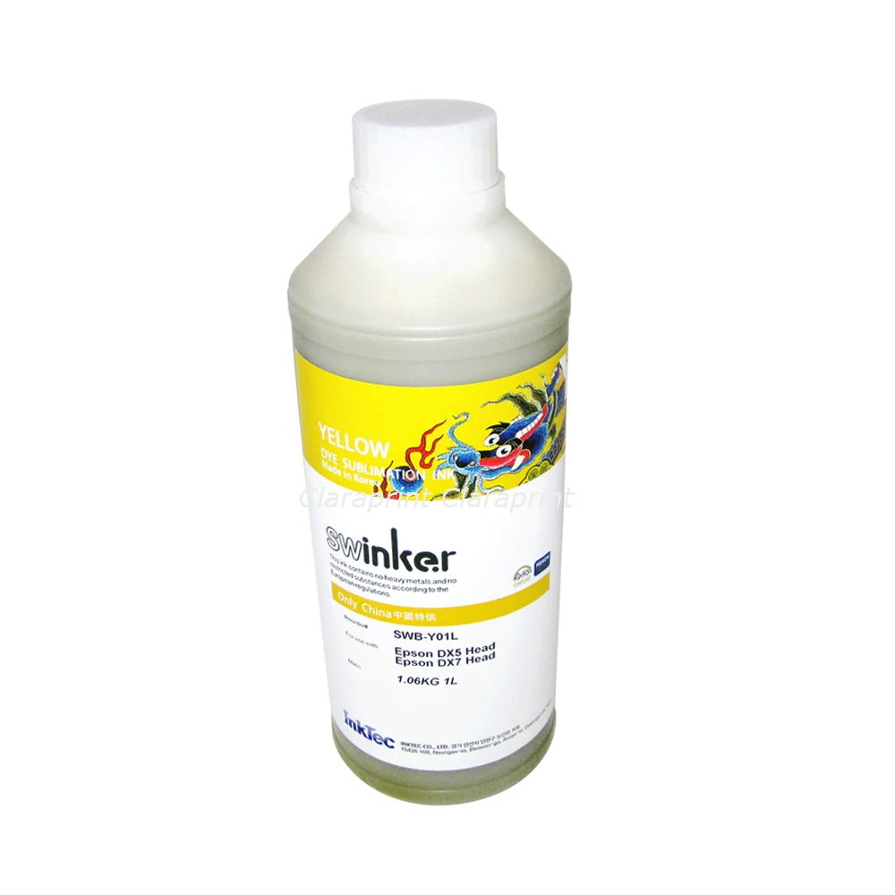 4 вида цветов/набор оригинальные чернила для сублимации краски Inktec Swinker (SWB) Epson DX5
