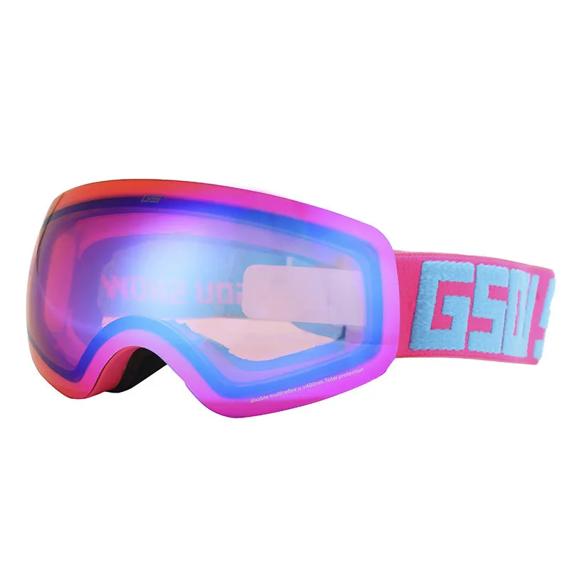 Genuine children ski goggles double anti fog UV large spherical Cocker glasses | Спорт и развлечения