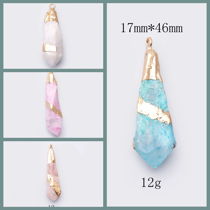 Синий кулон agates druzy Кулон ожерелье ювелирные изделия Золотой чарующий камень