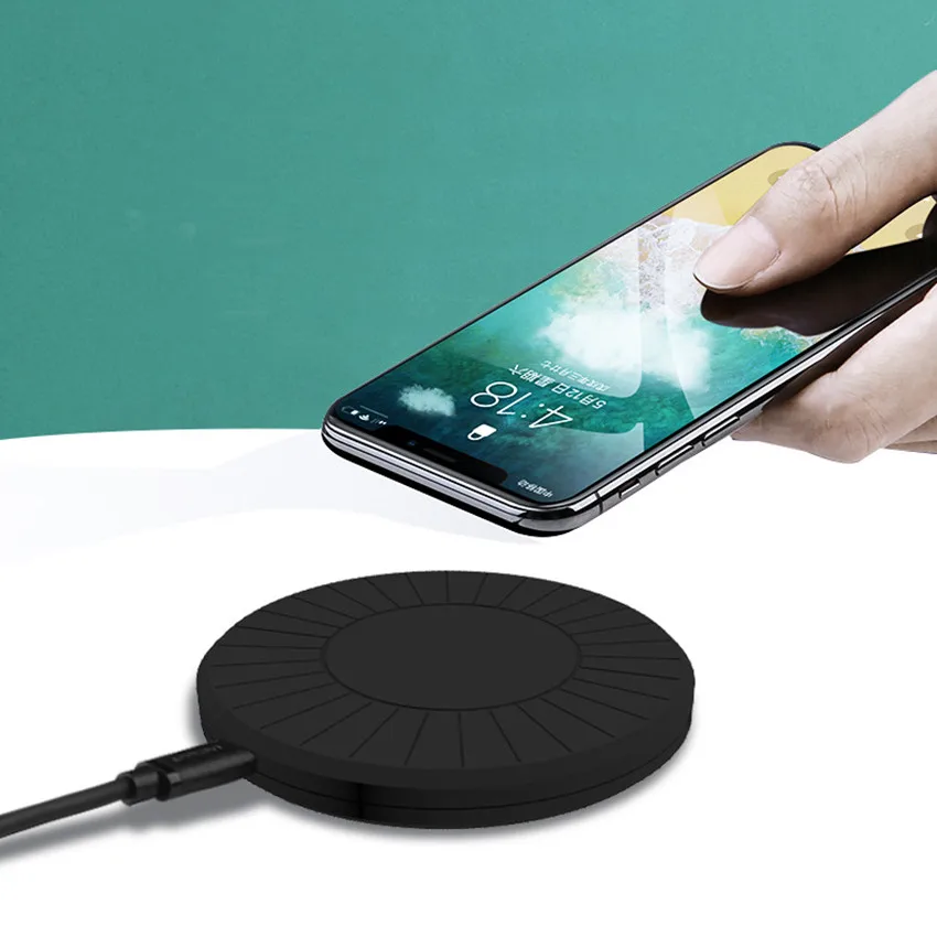 Беспроводные зарядные устройства Pad Портативный Chargeur 10 Вт Qi беспроводной зарядки