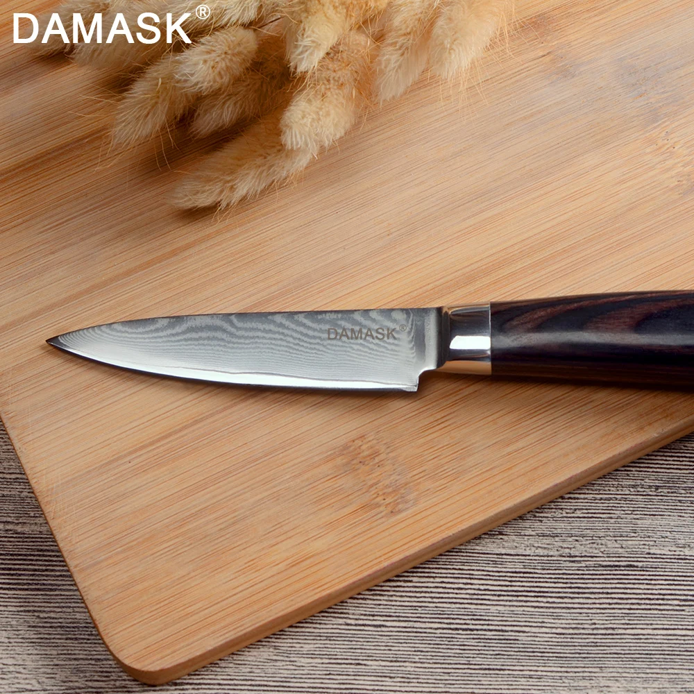 DAMASK Дамасская сталь ножи шеф повара японский кухонный нож VG10 с сердечником
