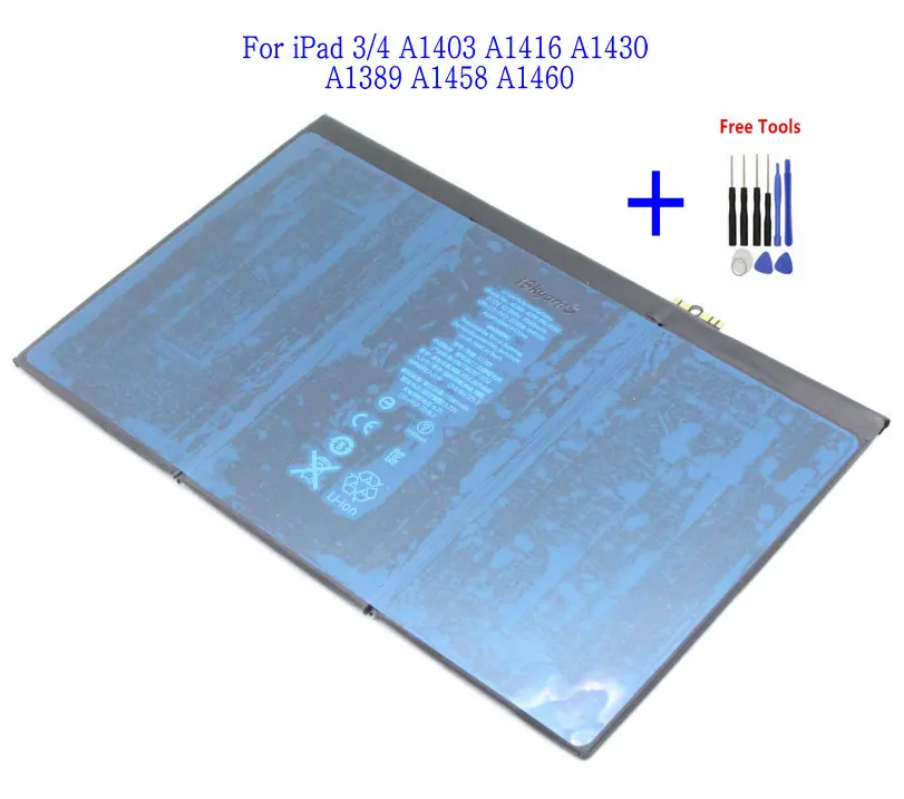 1x3 72 V 11560 мА/ч A1389 ноутбук замена Батарея для Apple iPad 3 3RD 4 поколения A1403 A1416 A1430 A1458 A1460 +