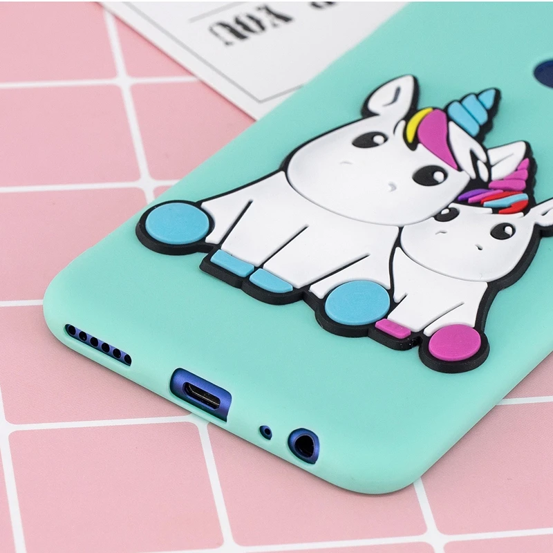 Мягкий чехол с единорогом для Huawei Mate 10 Lite милые 3D игрушки мультяшный ТПУ бампер Nova