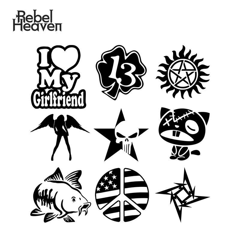 Rebel Heaven автомобильный Стайлинг Забавный JDM Знак Мира Символ американский флаг