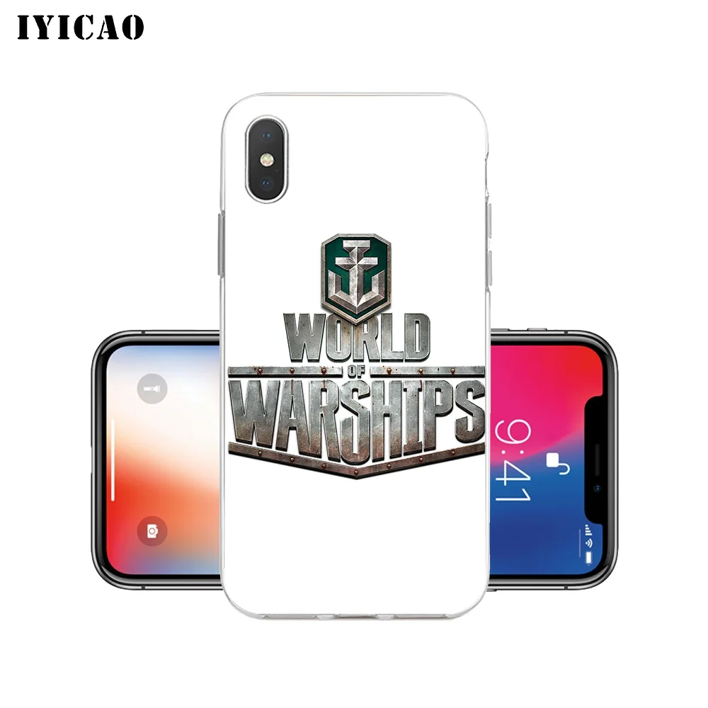 IYICAO World Of Warships Мягкий силиконовый чехол для телефона iPhone X XR XS MAX 6 6s 7 8 Plus 5 SE из