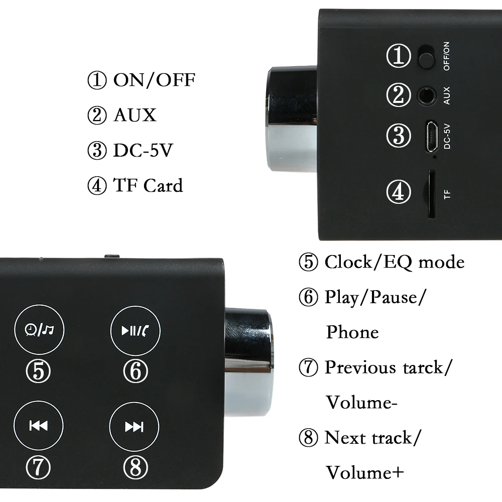 Bdf ЖК-дисплей Bluetooth Динамик pth-2000 16 Вт Мощность Саундбар время часы tf fm громкой