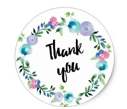 

1.5inch Wreath watercolors flowers classic round sticker 3