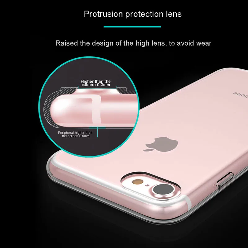 TOTU чехол для телефона iPhone 8 7 Plus Прозрачный Мягкий ТПУ силиконовый 8plus 7plus Coque Fundas |
